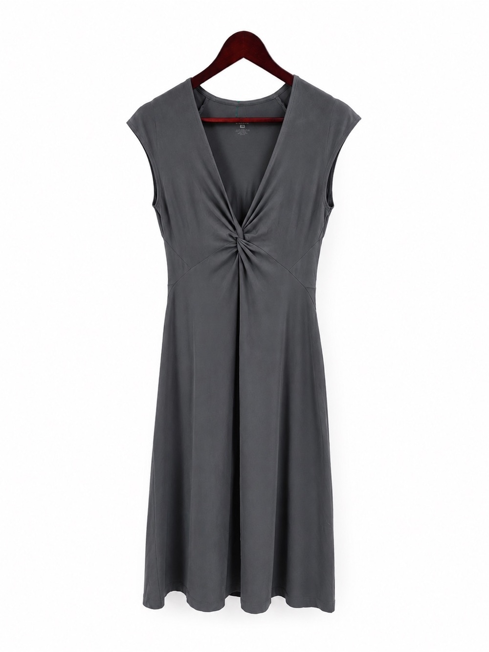Patagonia Sleeveless Twist-Front Midi Dress in Charcoal